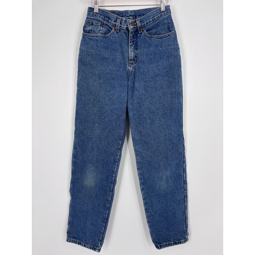 L.L. Bean Vintage Double L Relaxed Fit Flannel Lined Jeans Women 6 High Rise USA